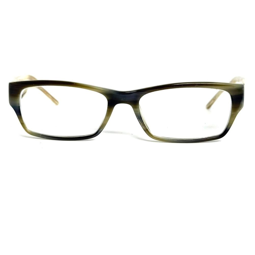 Aqua Master SX306ASK-03A Rectangular Eyeglass Frames Olive Green Tan 53-17-140